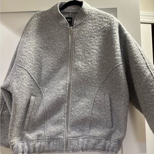ZARA Boucle Bomber Jacket
